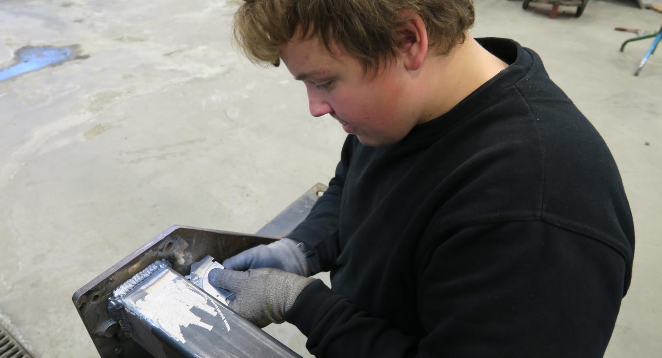 A student performs quality control 